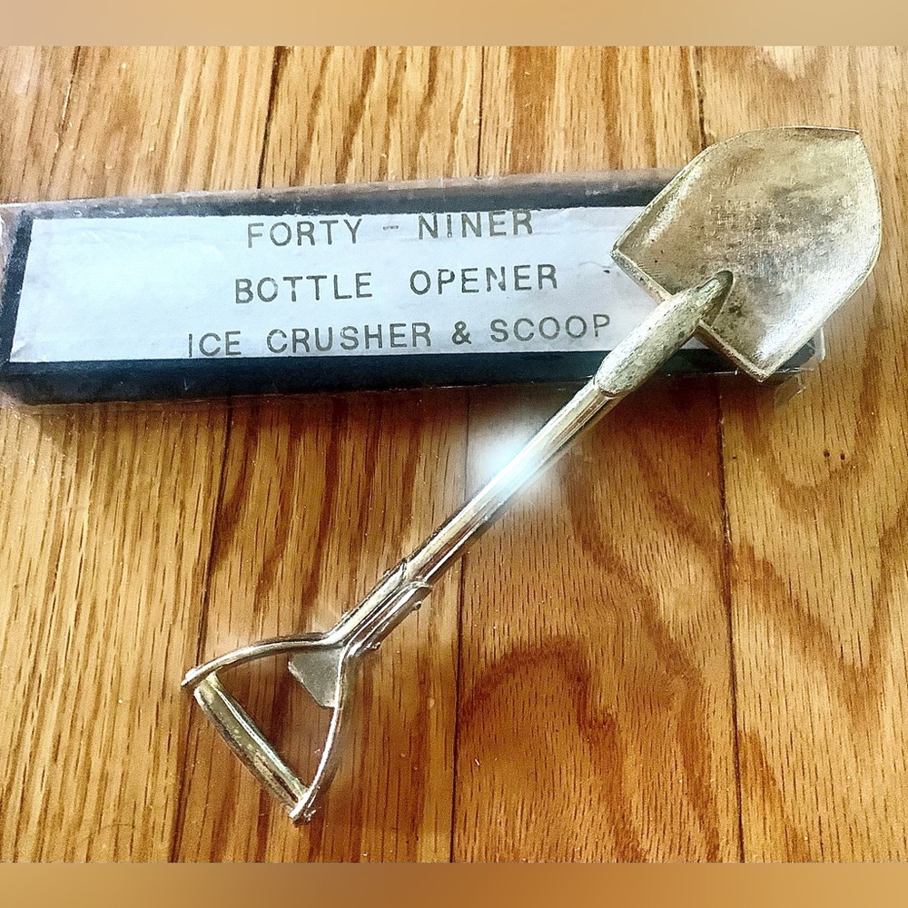 Vintage Metal Fortune Shovel Bottle Opener Ice Crusher & Scoop
